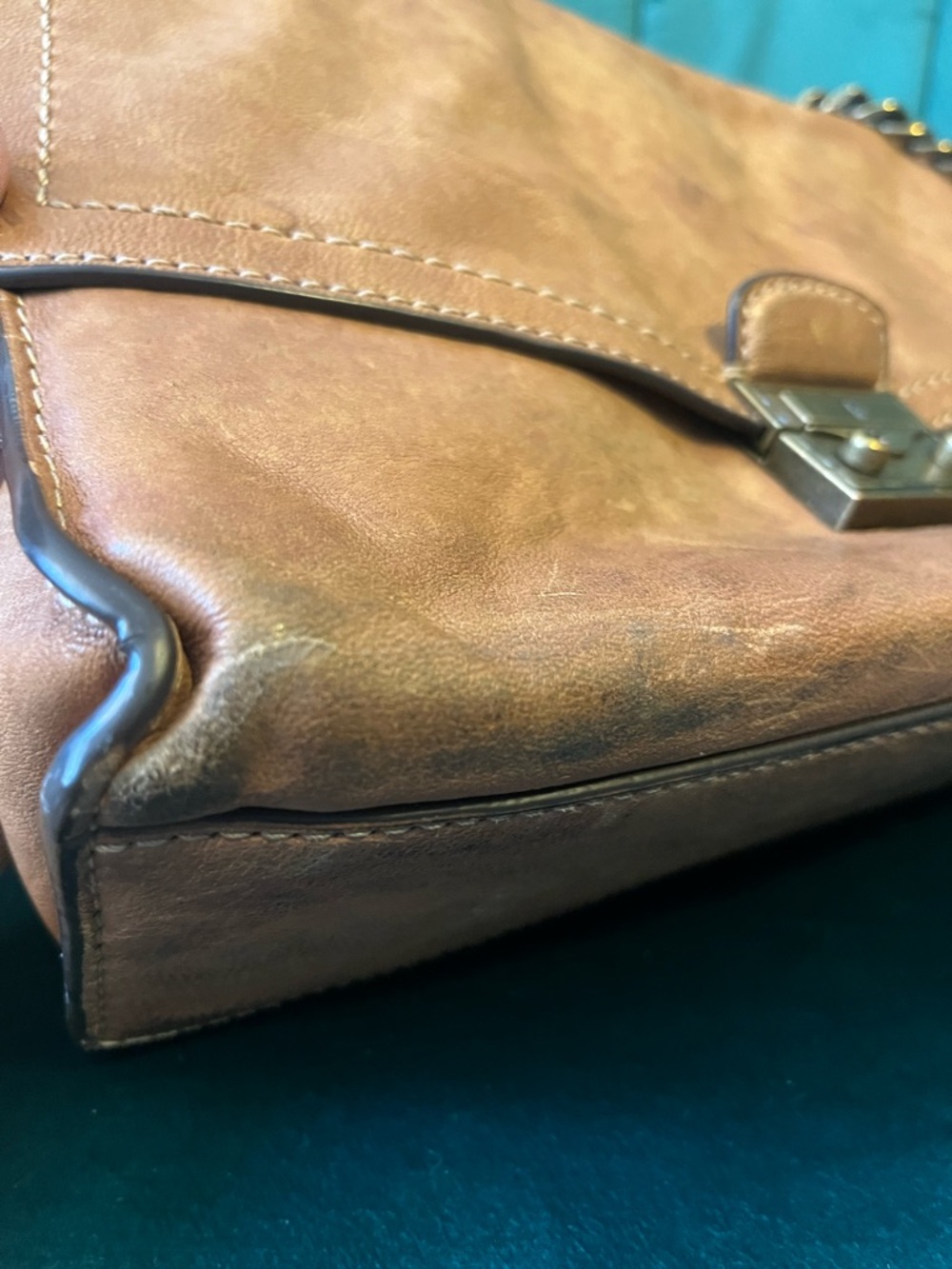Frye Ella Flap Women’s Brown Leather Shoulder Bag - Picture 8 of 16
